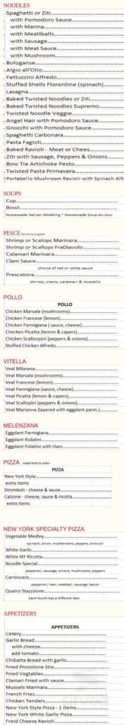 Lenoci’s Spaghetti House menu 5